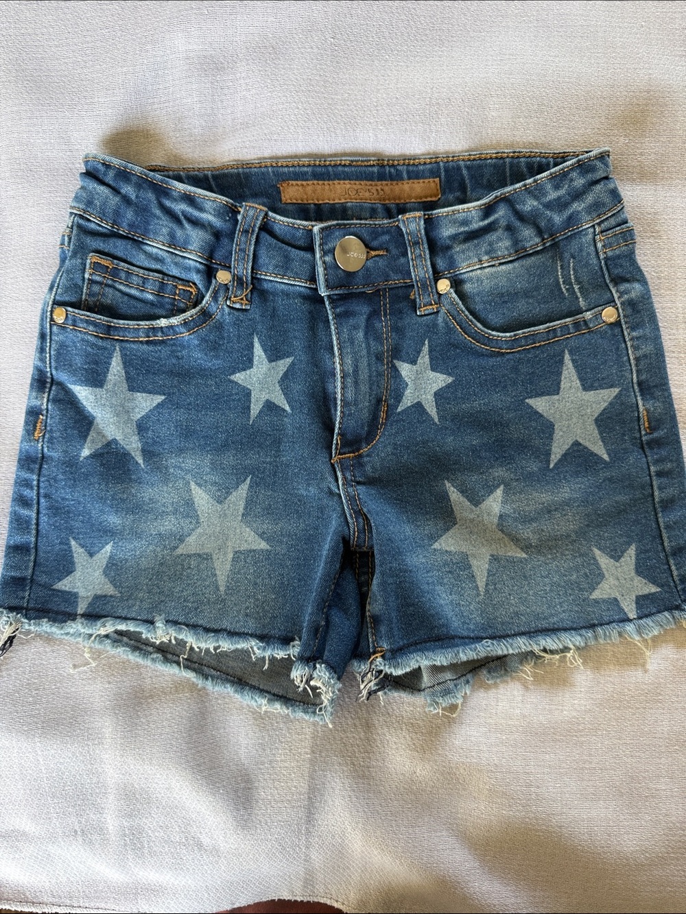Joe's Jeans Blue Star-Print Denim Girls Shorts Size 10